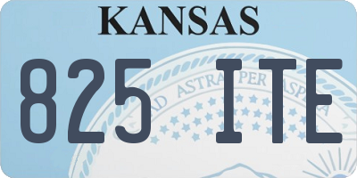 KS license plate 825ITE