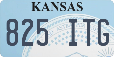 KS license plate 825ITG