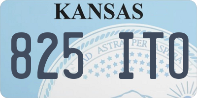KS license plate 825ITO
