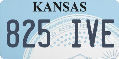 KS license plate 825IVE