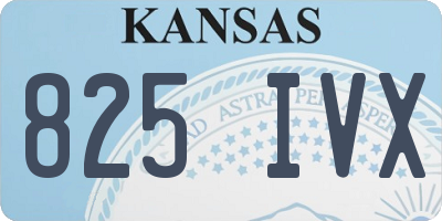 KS license plate 825IVX