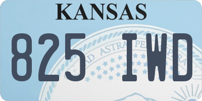 KS license plate 825IWD