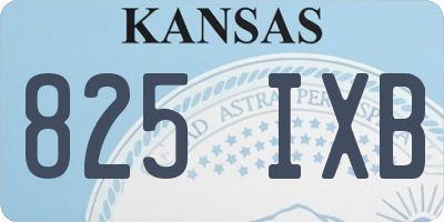 KS license plate 825IXB