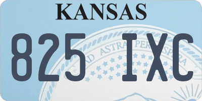 KS license plate 825IXC