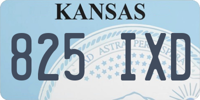 KS license plate 825IXD