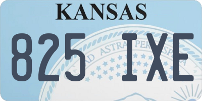 KS license plate 825IXE
