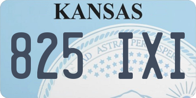 KS license plate 825IXI