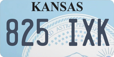 KS license plate 825IXK