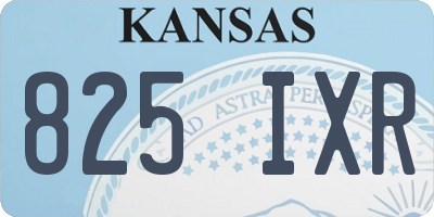 KS license plate 825IXR