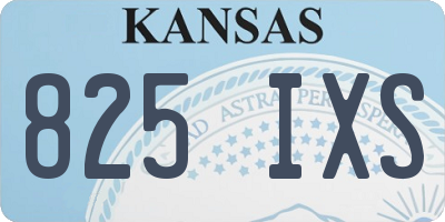 KS license plate 825IXS