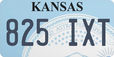 KS license plate 825IXT