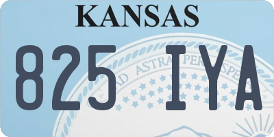 KS license plate 825IYA