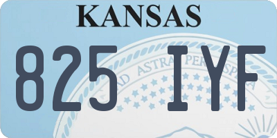 KS license plate 825IYF