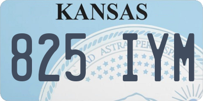 KS license plate 825IYM
