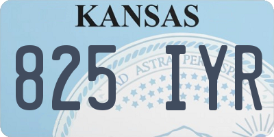 KS license plate 825IYR
