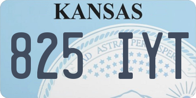 KS license plate 825IYT