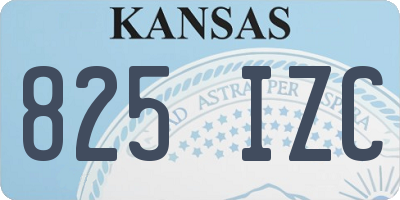 KS license plate 825IZC