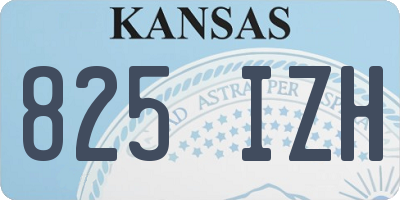KS license plate 825IZH