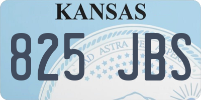 KS license plate 825JBS