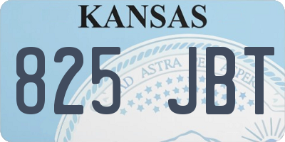 KS license plate 825JBT