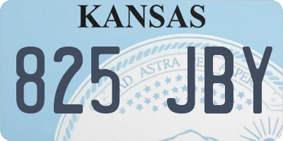 KS license plate 825JBY