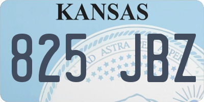 KS license plate 825JBZ