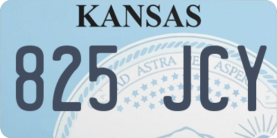 KS license plate 825JCY