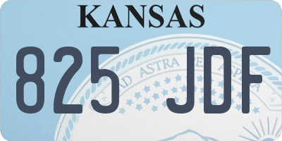 KS license plate 825JDF