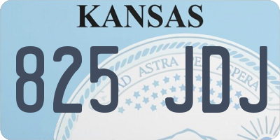 KS license plate 825JDJ