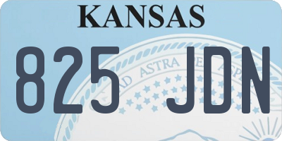 KS license plate 825JDN