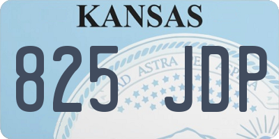 KS license plate 825JDP