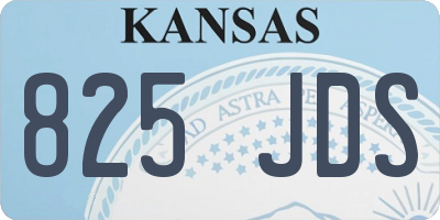 KS license plate 825JDS
