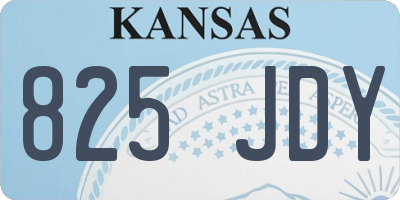 KS license plate 825JDY