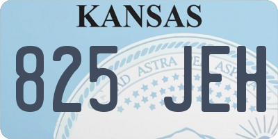 KS license plate 825JEH
