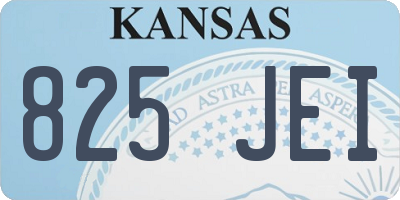 KS license plate 825JEI