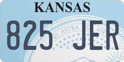 KS license plate 825JER