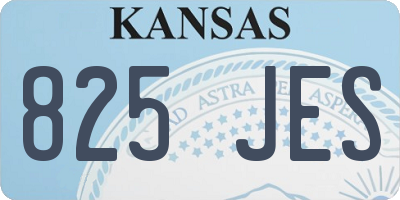 KS license plate 825JES