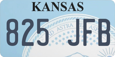 KS license plate 825JFB