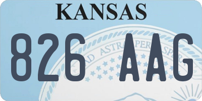 KS license plate 826AAG