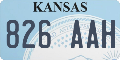 KS license plate 826AAH