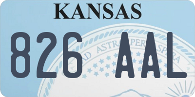 KS license plate 826AAL