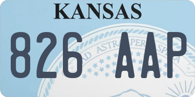KS license plate 826AAP