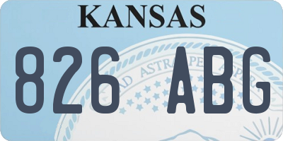 KS license plate 826ABG