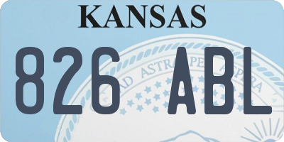 KS license plate 826ABL