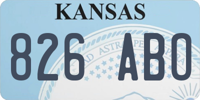 KS license plate 826ABO