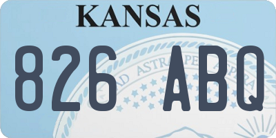 KS license plate 826ABQ