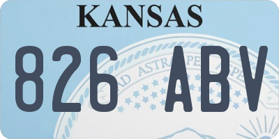 KS license plate 826ABV