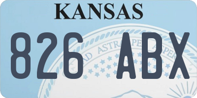 KS license plate 826ABX