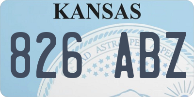 KS license plate 826ABZ