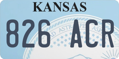 KS license plate 826ACR